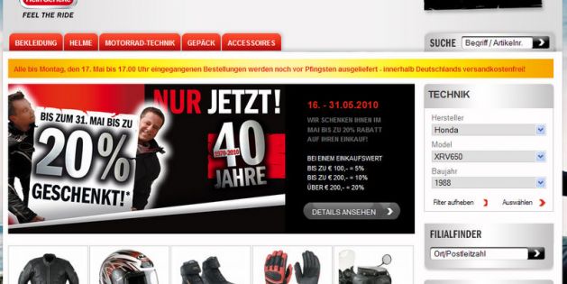 Suchen und finden: auf der neuen Hein Gericke Webseite