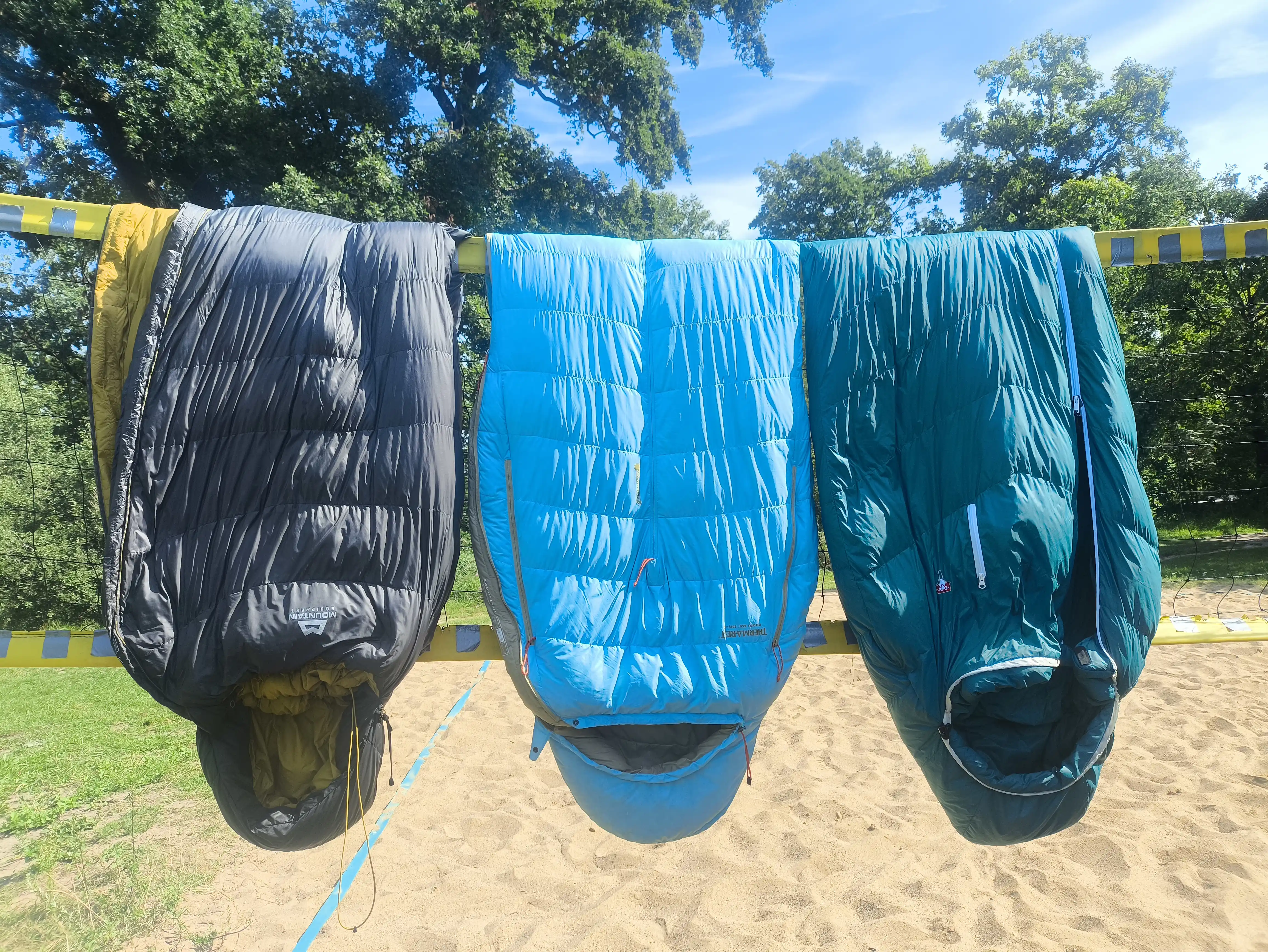 Kandidaten im Vergleich: Grüzi Bag, Therm-a-Rest Booster 650, Mountain Equipment Helium 600 GT